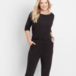 MAURICES ATHLEISURE POCKET SOFT JUMPSUIT BLACK L